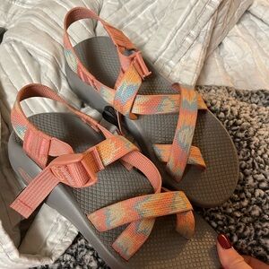 Chaco Women's Sandals in Coral and Multicolor